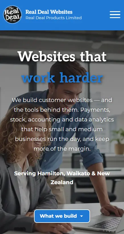 Real Deal Websites — customer websites and business systems